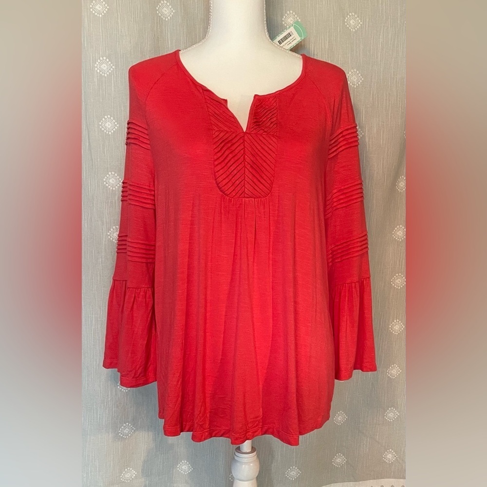 NWT Daniel Rainn Vibrant Coral Tunic Top